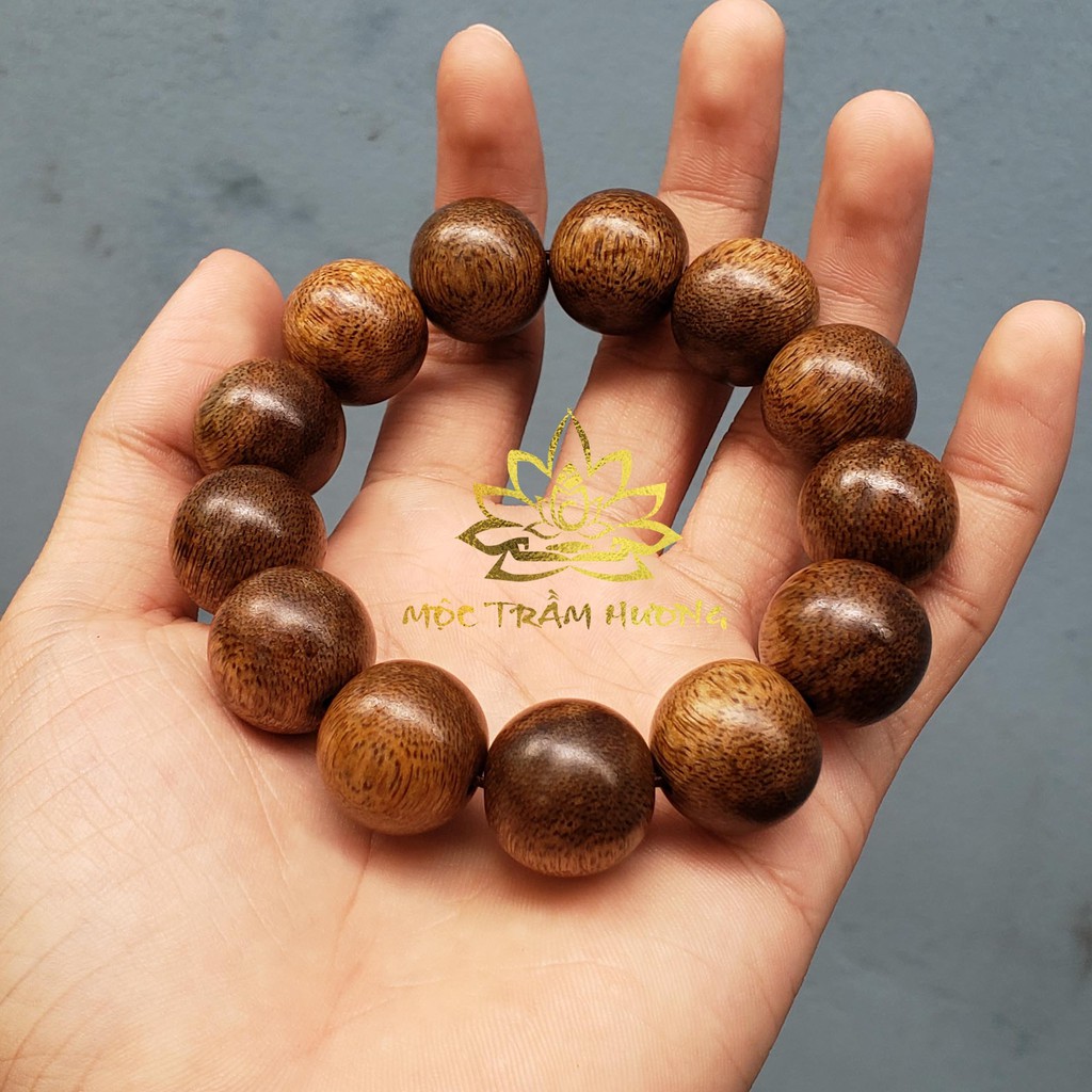 Vòng Tay Trầm Hương MTH JEWELRY Hạt Tròn Đơn Size 18mm (Nam) | Mộc Trầm Hương