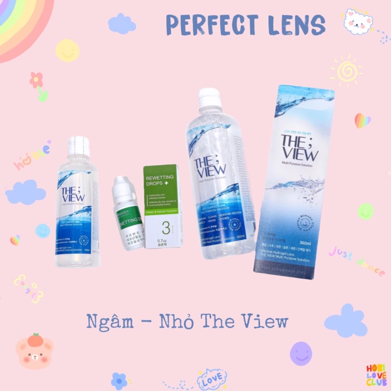 Nước Ngâm và Nhỏ Mắt Lens , Kính Áp Tròng The View cho Mắt Nhạy Cảm Giá Sale