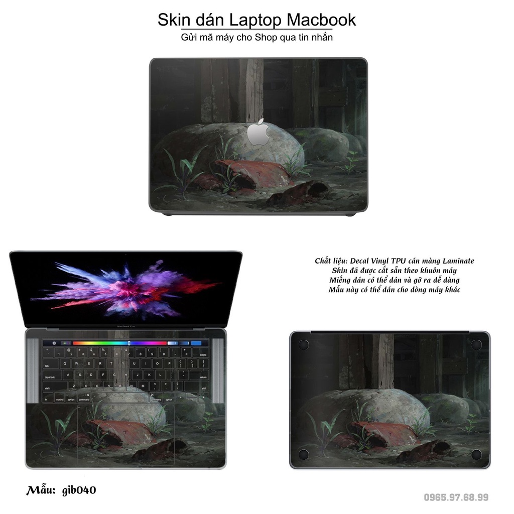 Skin dán Macbook mẫu Ghibli Nhật Bản (đã cắt sẵn, inbox mã máy cho shop)