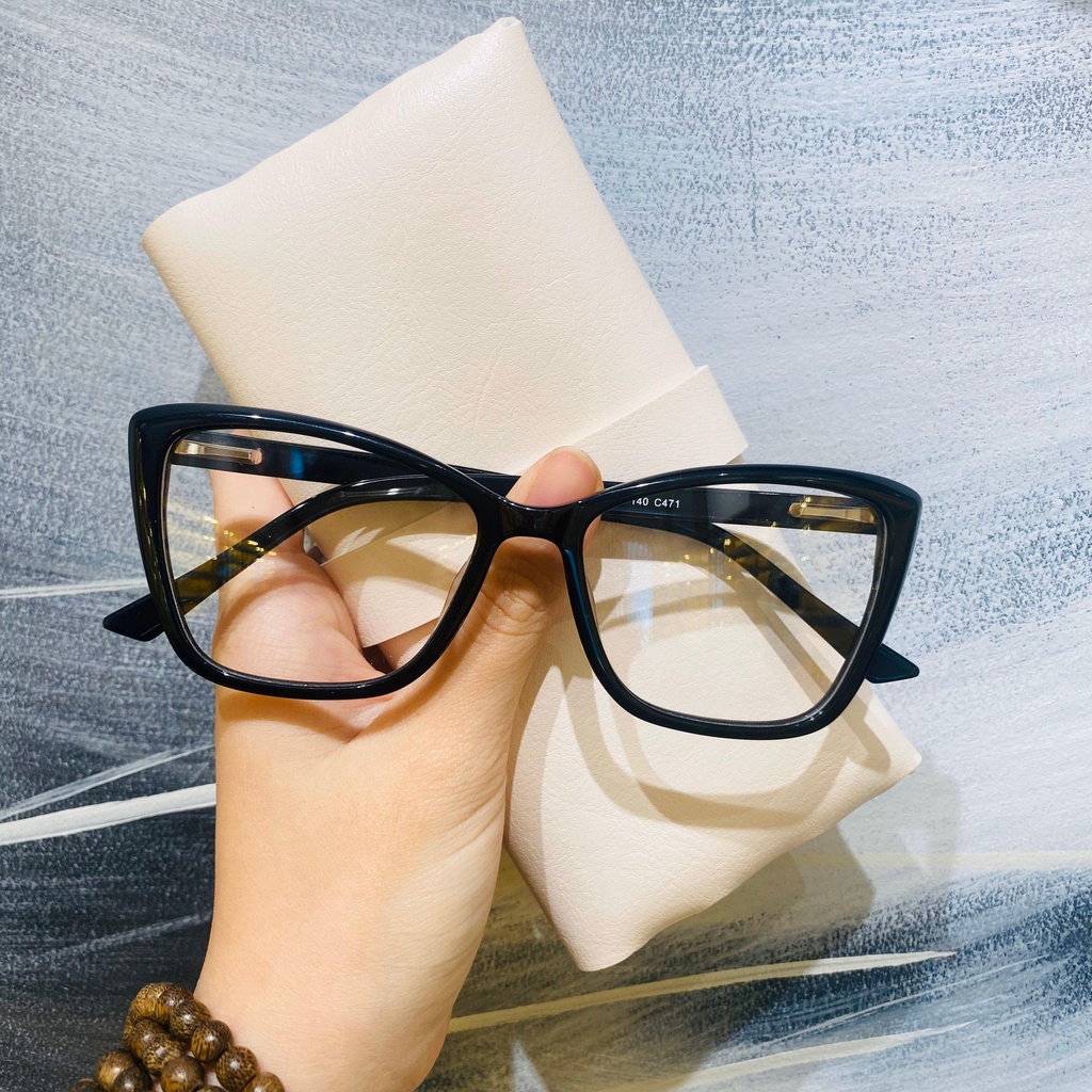 Gọng kính nhựa acetate thời trang nam nữ cao cấp dáng mắt mèo OURESS 8391