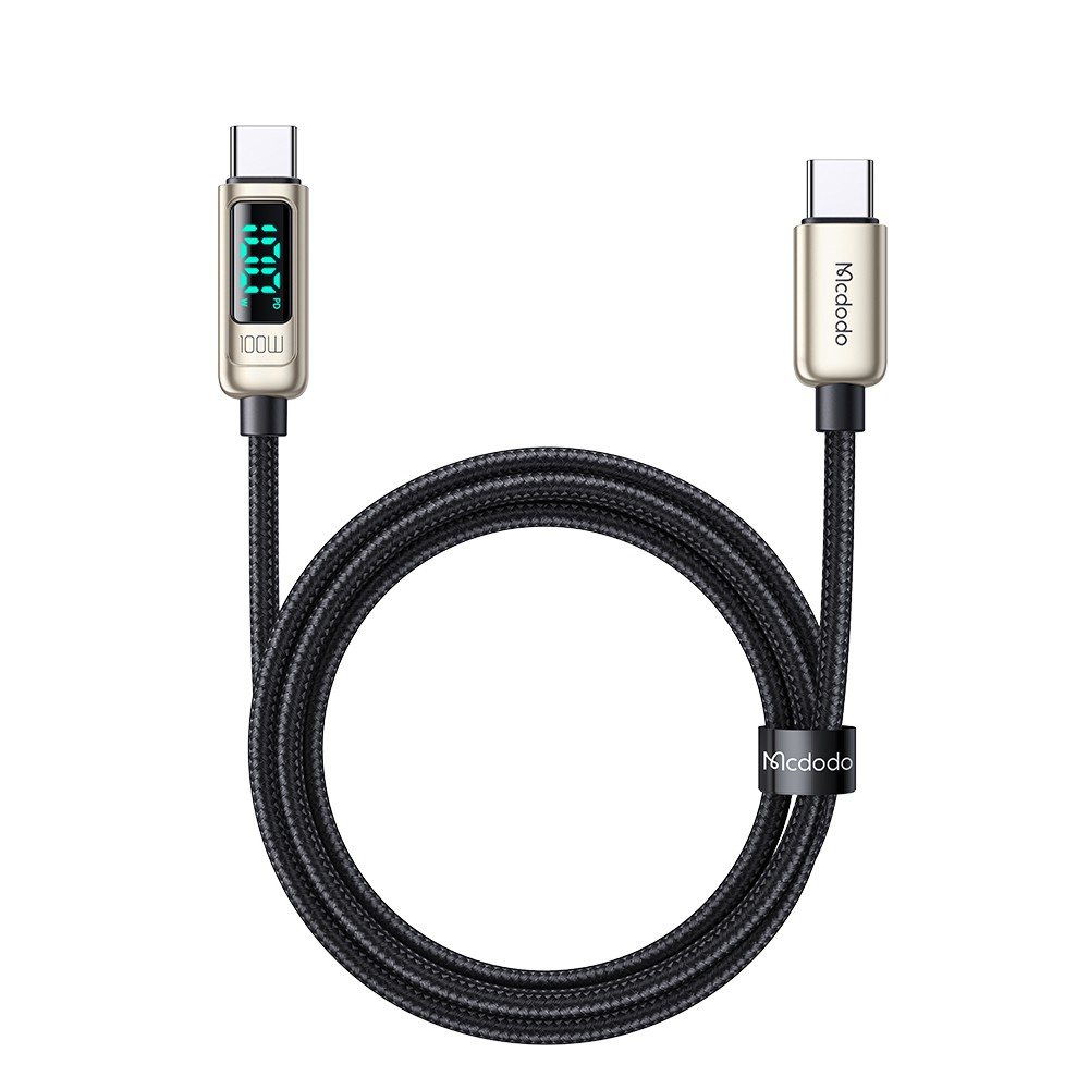 Mcdodo CA-882 PD 100W Cáp USB C to Type C cho MacBook Máy tính bảng Chuyển mạch điện thoại sạc nhanh Xiaomi Samsung 5A Dây dữ liệu điện thoại hiển thị kỹ thuật số