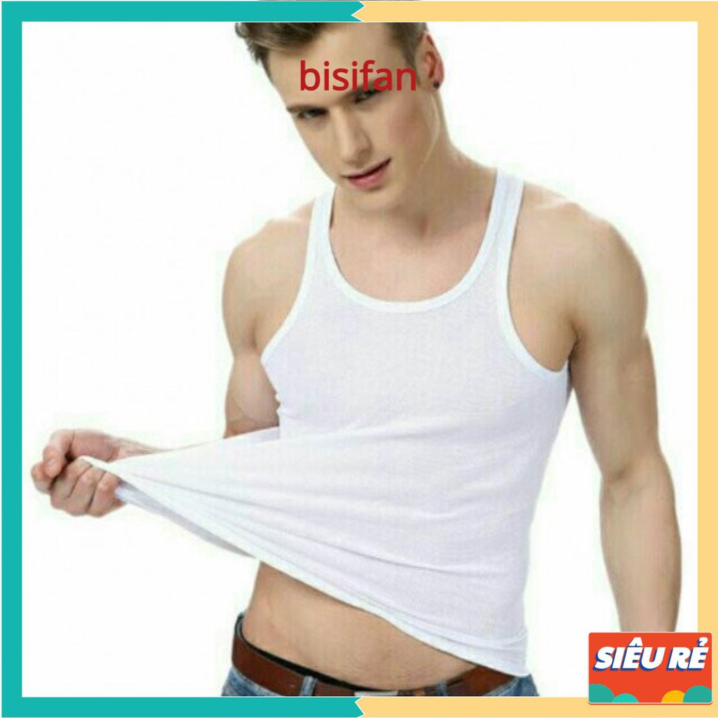 Aó thun lót nam HANOIVIETNAM trắng 3 lỗ cộc tay mềm mỏng thoáng mát nhẹ nhàng