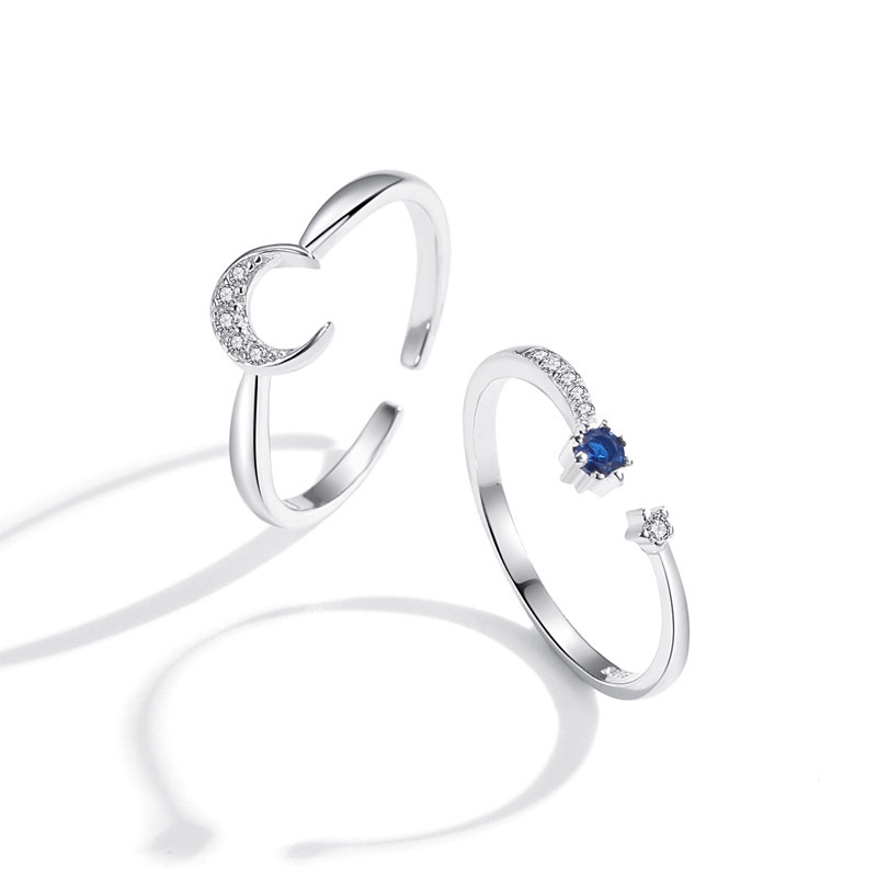 Unique Fashion Moon And Star Rings For Women