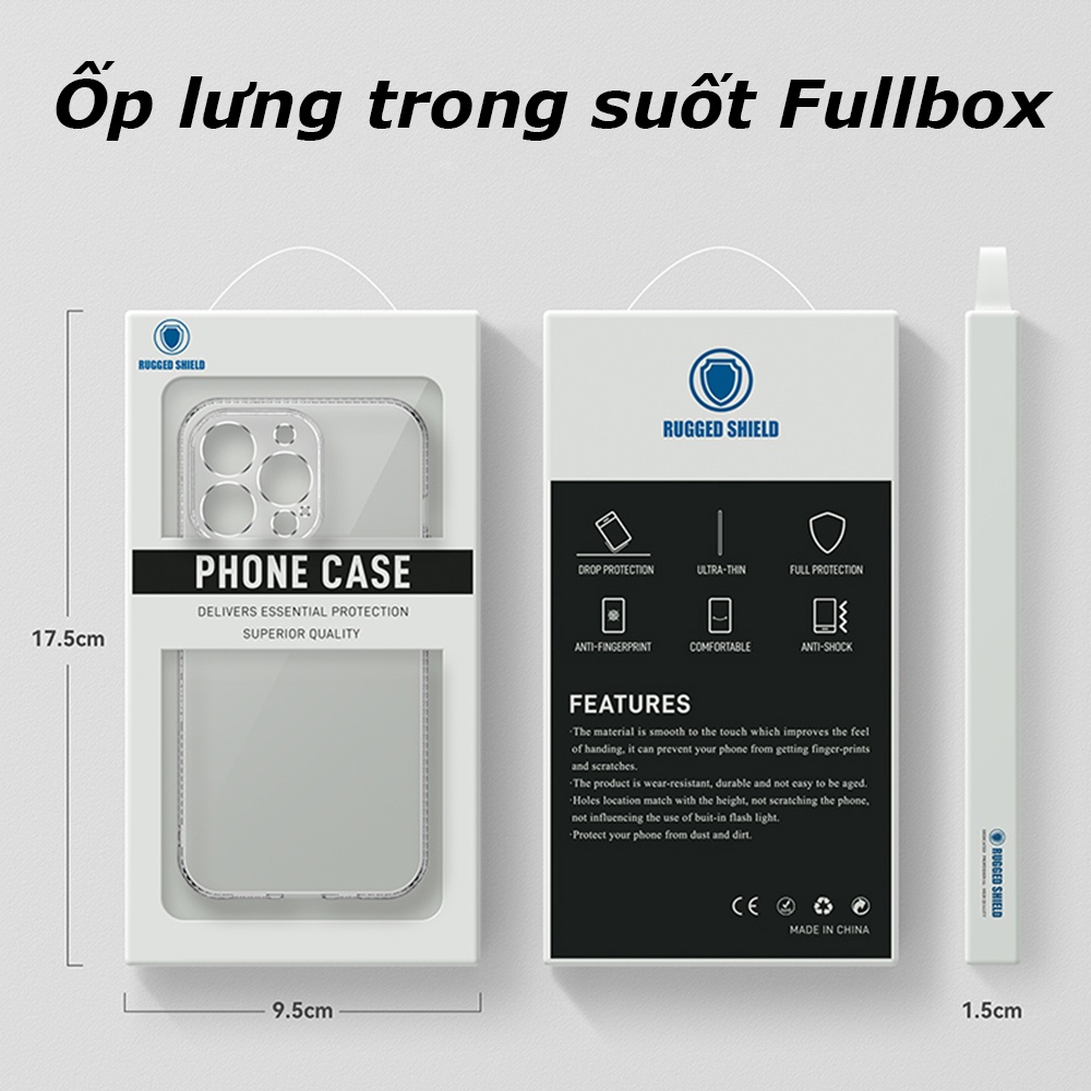 Ốp lưng Samsung S22 S22+ Plus S22 Ultra 5G trong suốt chống sốc Fullbox