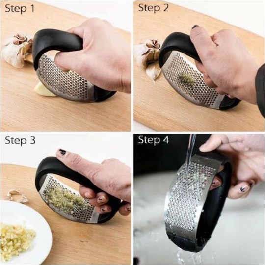 Dụng cụ dập nhuyễn nghiền hành tỏi Garlic Press màu đen chính hãng Đức