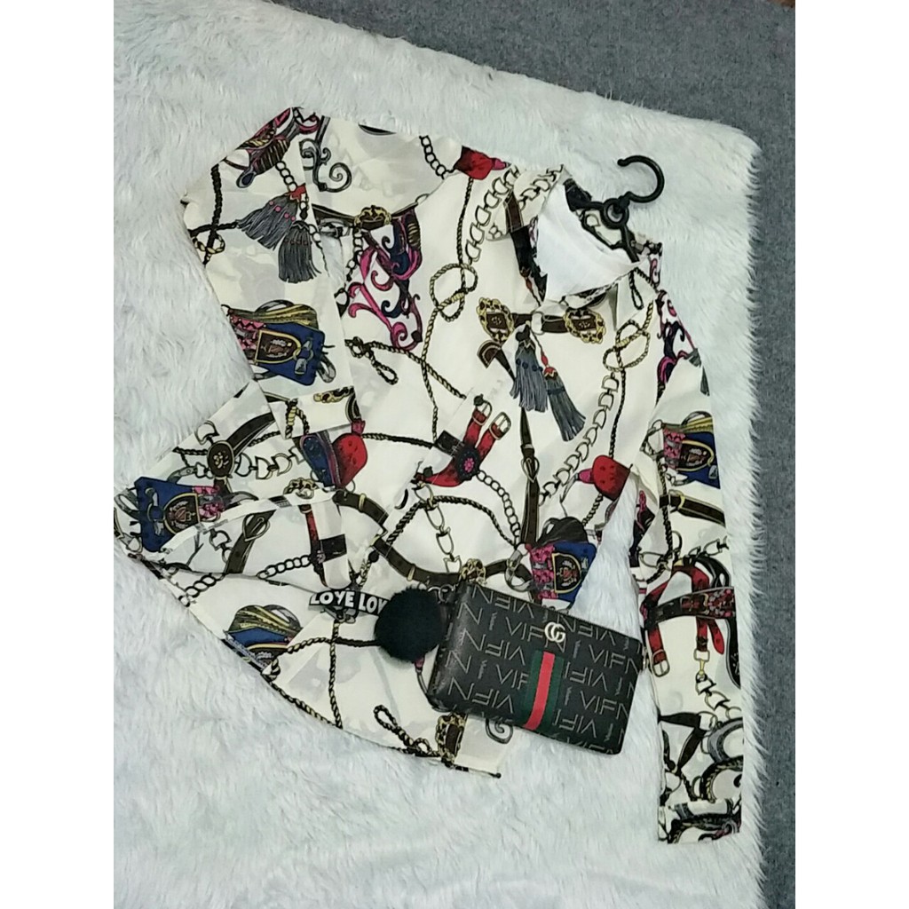 Áo Sơ Mi Tay Dài Thun Lụa Siêu Dễ Thương Sang Chảnh | BigBuy360 - bigbuy360.vn