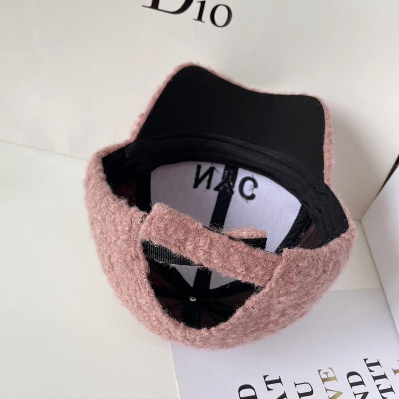 Nón Kết Vải Lông Cừu Thêu Chữ NYC Thời Trang Hàn Quốc Dễ Phối Đồ Cho Nữ