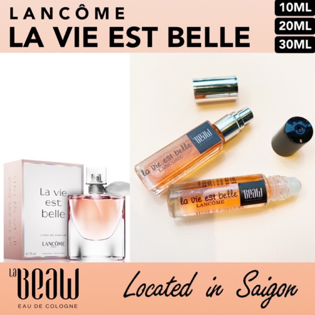 Nước Hoa Nữ Lancome La Vie Est Belle 🍁 Mini 10ml Dạng Lăn Dạng Xịt-Dầu Thơm Bỏ Túi Size Nhỏ Tiện Dụng-LaBeaw