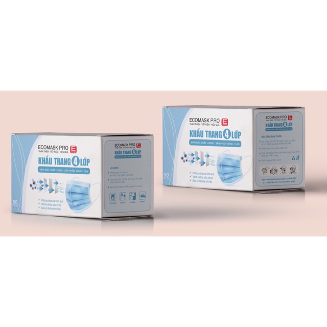 Set 4 hộp ( 200 cái )  KT Eco Mask Pro