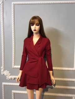 [HÀNG THIẾT KẾ] Set vest chân váy xoè đỏ