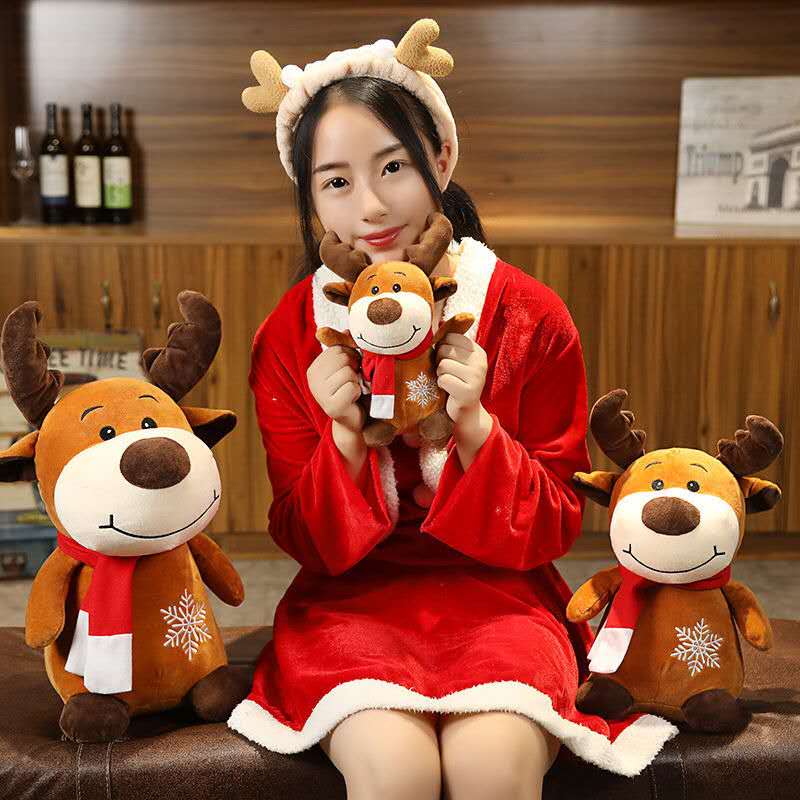 Thú nhồi bông đồ chơi hình ông già noel/ người tuyết/ tuần lộc đáng yêu dành cho trang trí Giáng Sinh