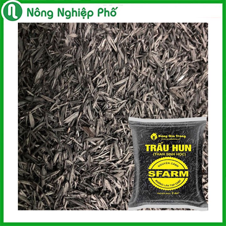 Giá Thể Trấu Hun Nguyên Cánh SFARM Đặng Gia Trang Túi 20dm3