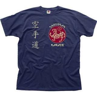 Áo thun hoạ tiết Shotokan Karate màu xanh navy 100% vải cotton cho nam