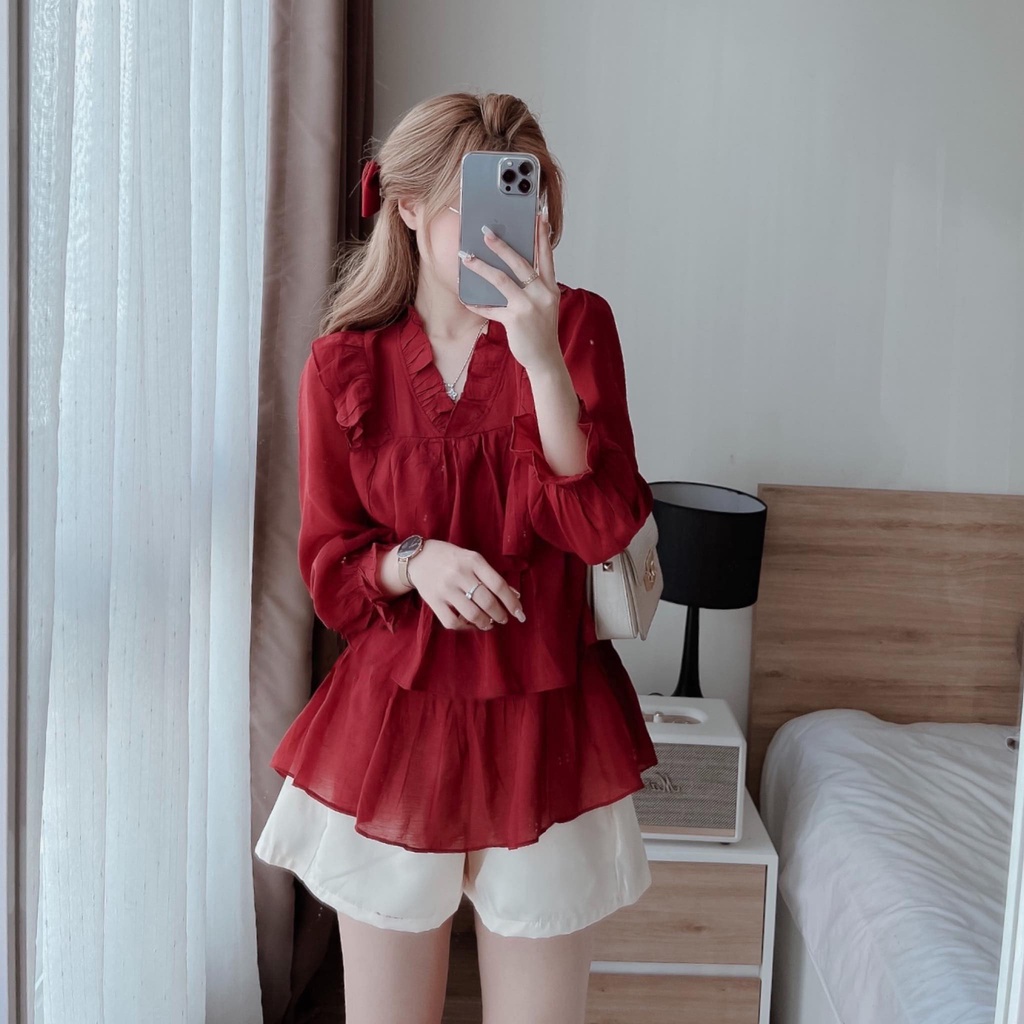 Áo Sơ Mi Đũi Bèo Nhiều Tầng Tay Bo - Chất Đũi Mát Lạnh 2 Màu Hot