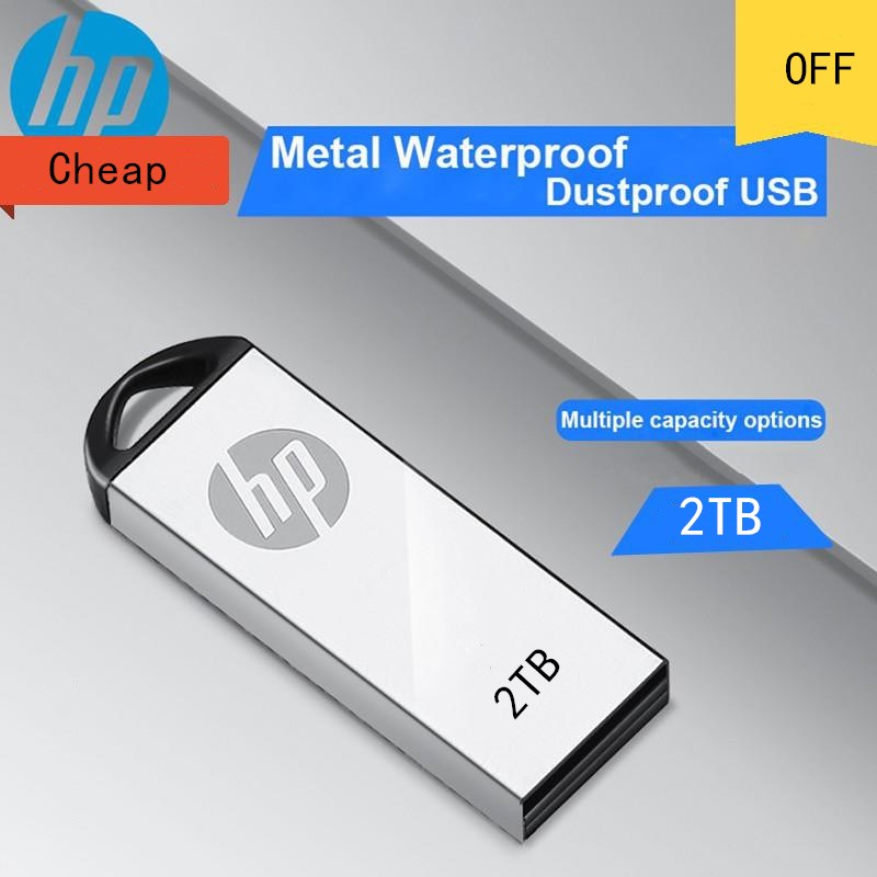 Ổ đĩa flash HP mini bộ nhớ lớn 2TB USB chất liệu kim loại chống thấm nước dạng chữ U tốc độ cao