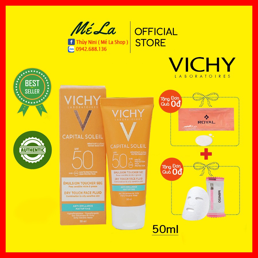 [ Chính Hãng ] Kem Chống Nắng Vichy 50ml mẫu mới dành cho da dầu