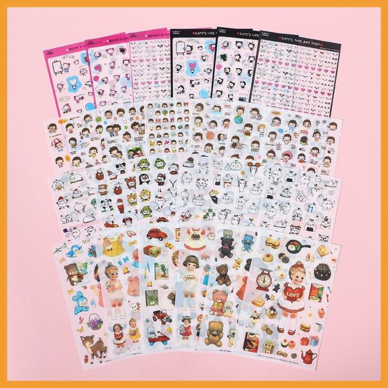 Set 6 miếng sticker trang trí dễ thương