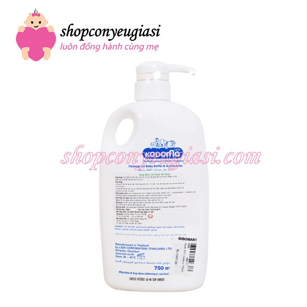 Combo Nước rửa bình sữa Kodomo 750ml + bịch 700ml