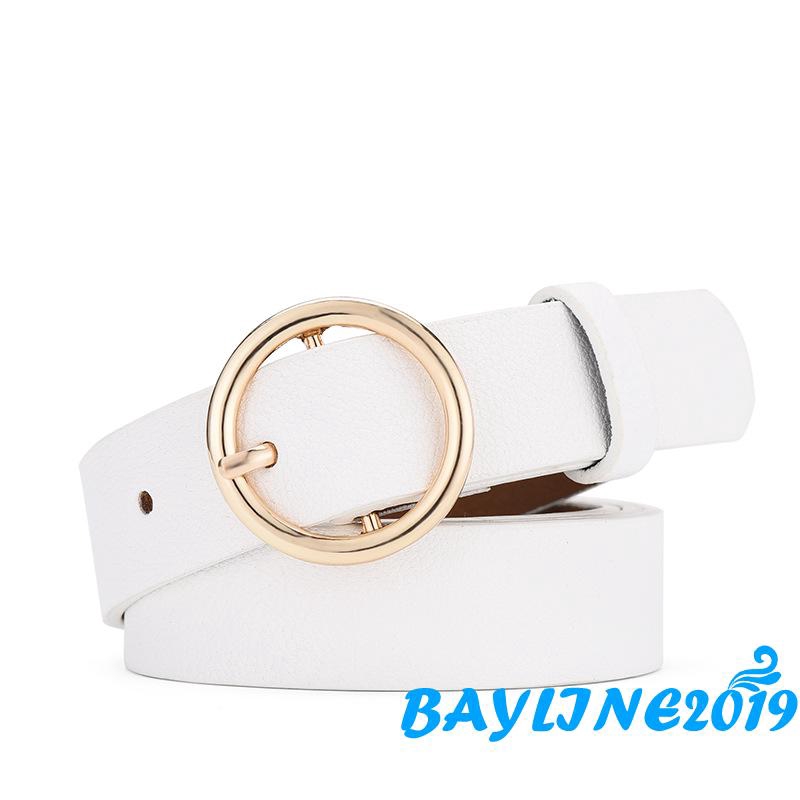 Thắt lưng da khóa vuông thời trang cho nữ