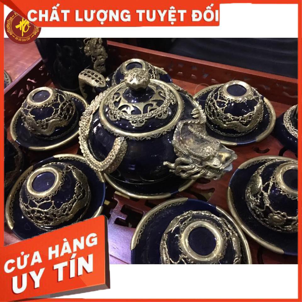 Bộ ấm chén Lưỡng Long hàng nhập khẩu cao cấp