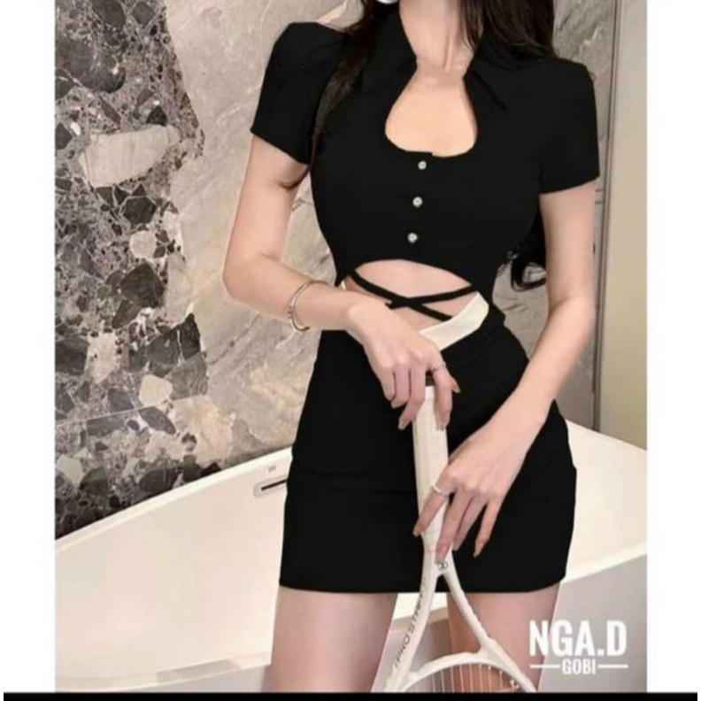ĐẦM BODY KHOÉT EO CỔ BẼ #LIEY03065