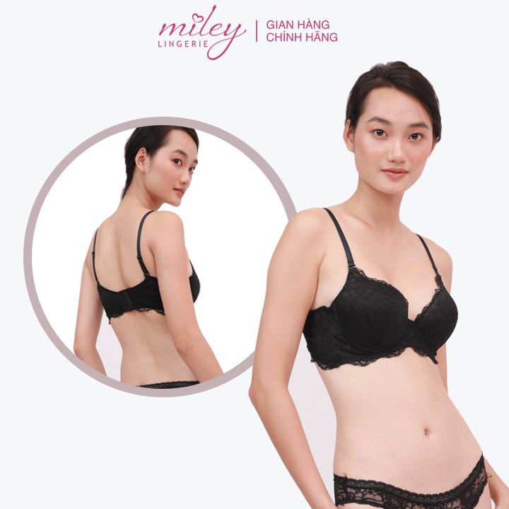 [Mã FAMALLT5 giảm 15% đơn 150k] Áo Ngực Nữ Nâng Ngực Mút Dày 4cm Màu Đen Active Miley Lingerie BRL001X3