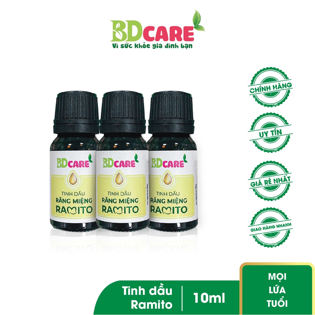 Tinh dầu răng miệng Ramito -10ml - làm sạch, tạo hơi thở thơm mát, phòng ngừa và hỗ trợ giải quyết các vấn đề răng miệng