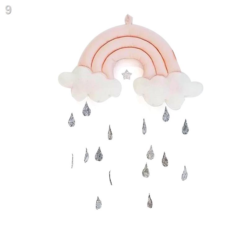 ♝✿in Bắc Âu Cầu vồng Đám mây Hạt mưa Mặt dây chuyền Vải Bức tranh tường Giường Rèm Lều Phụ kiện Nhiếp ảnh Chụp ảnh Trang