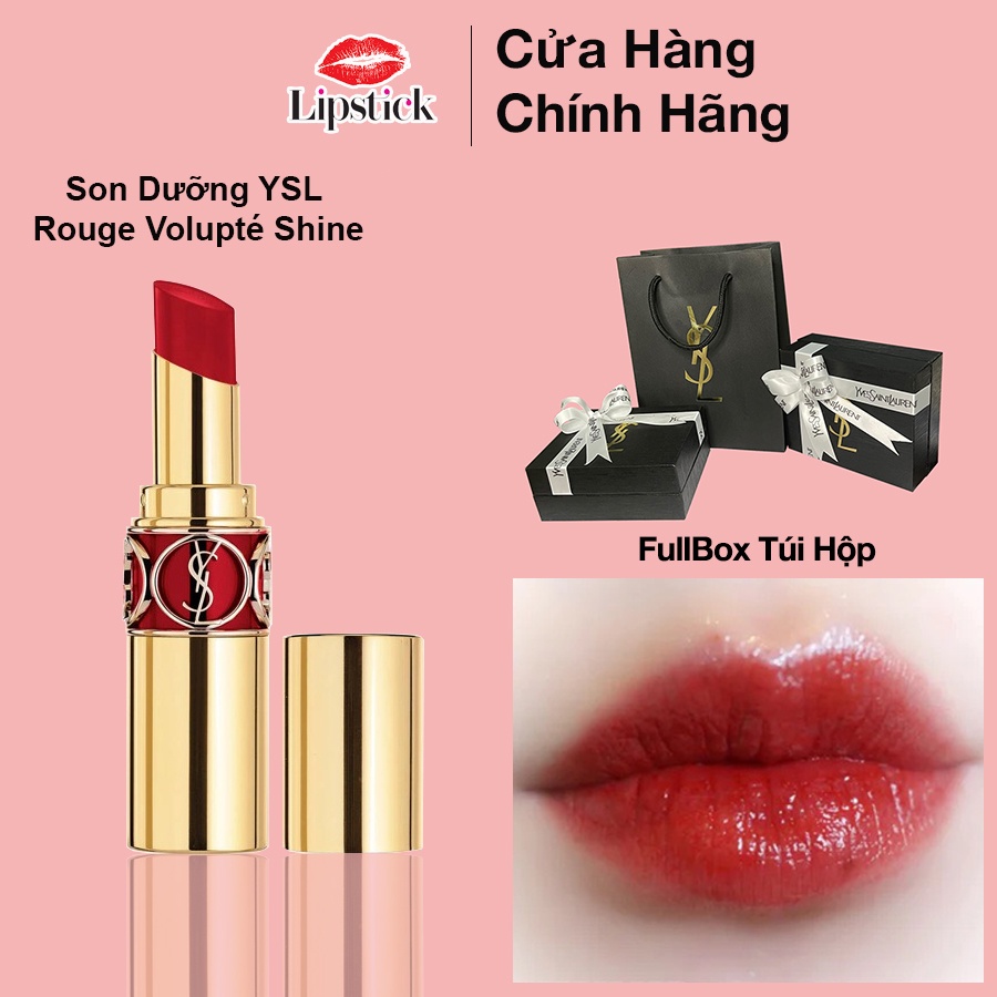 Son YSL Shine, YSL Màu 80 Chili Tunique Đỏ Gạch Thời Thượng Lipstick Offical Store