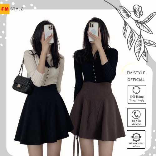 Chân váy nhung xoè Chân váy ngắn xếp tầng basic cho các nàng điệu đà thương hiệu FM STYLE 211212005
