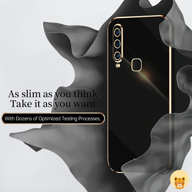 Ốp Điện Thoại Mềm Mạ Viền Sang Trọng Cho Vivo Y11 Y15 Y12 Y17 U10