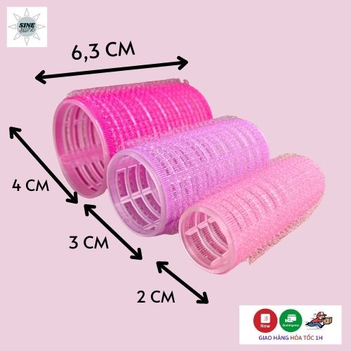 Lô cuốn tóc tự dính nhiều size