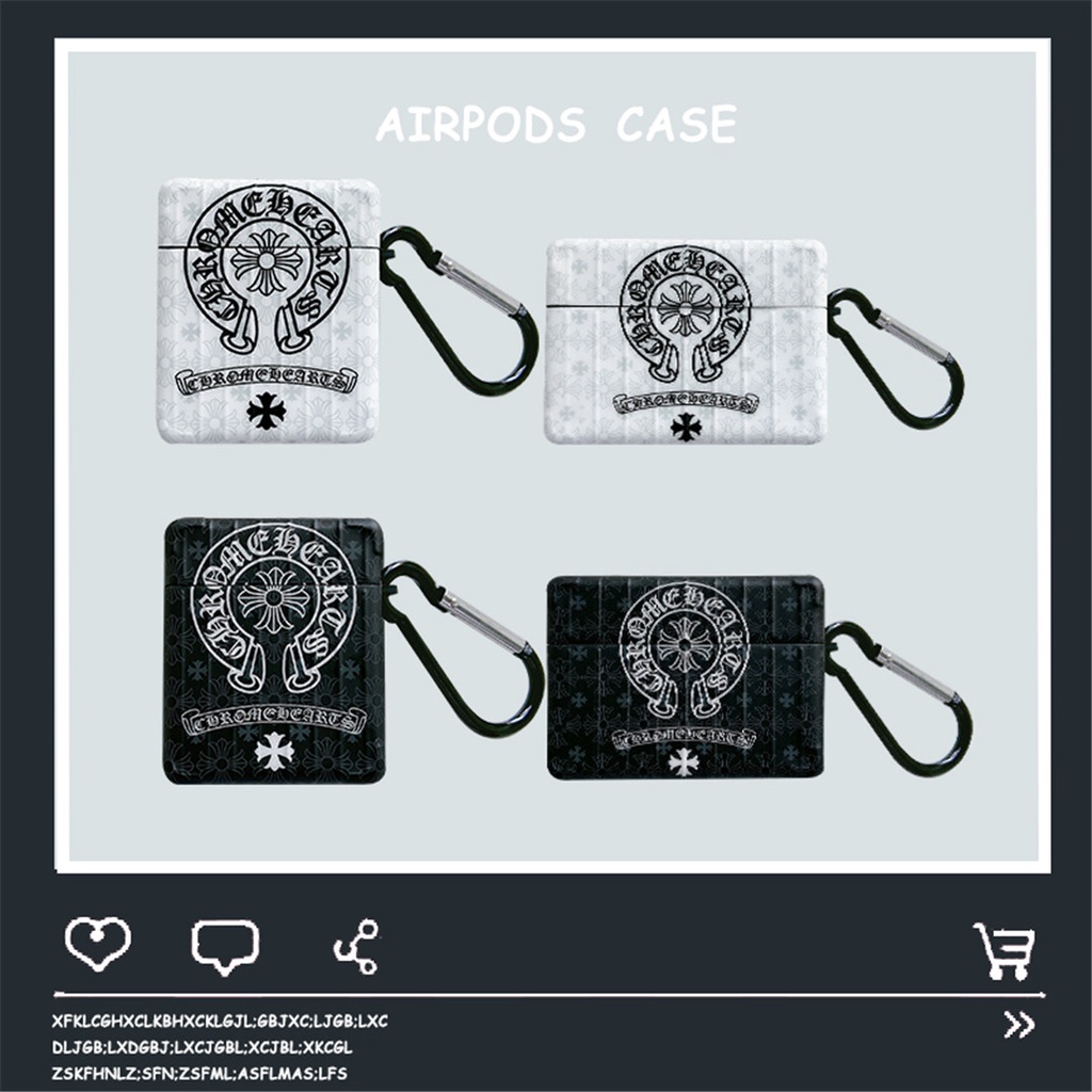 Vỏ Bảo Vệ Hộp Sạc Tai Nghe Bluetooth Mềm Họa Tiết CHROME HEARTS Thời Trang Cho AirPods 1 / 2 / 3 / Pro 2 #Hg500