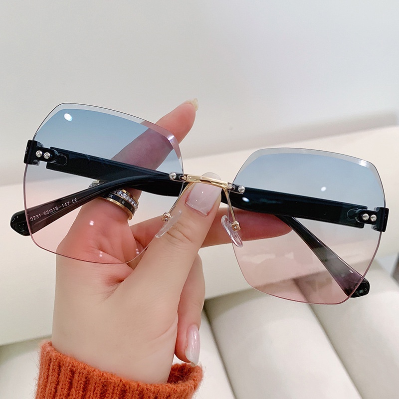Kính Mát Chống Tia UV Không Gọng Mới Cho Nữ