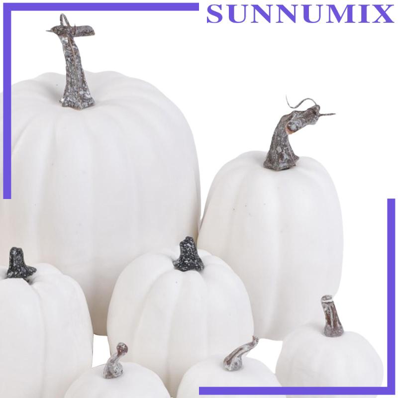Set 7 Bí Ngô Giả Bằng Xốp Dùng Trang Trí Halloween