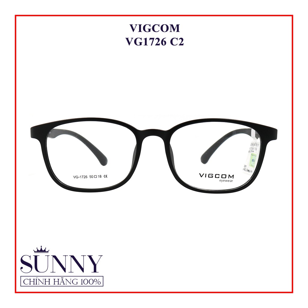 Gọng kính Vigcom VG1726 nhiều màu chính hãng, thiết kế dễ đeo bảo vệ mắt