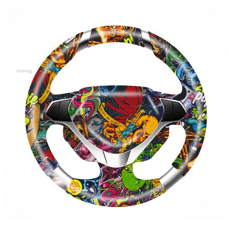 Tấm film dán chuyển nước trang trí vời nhiều hình vẽ màu sắc kích thước 50*100cm tiện lợi