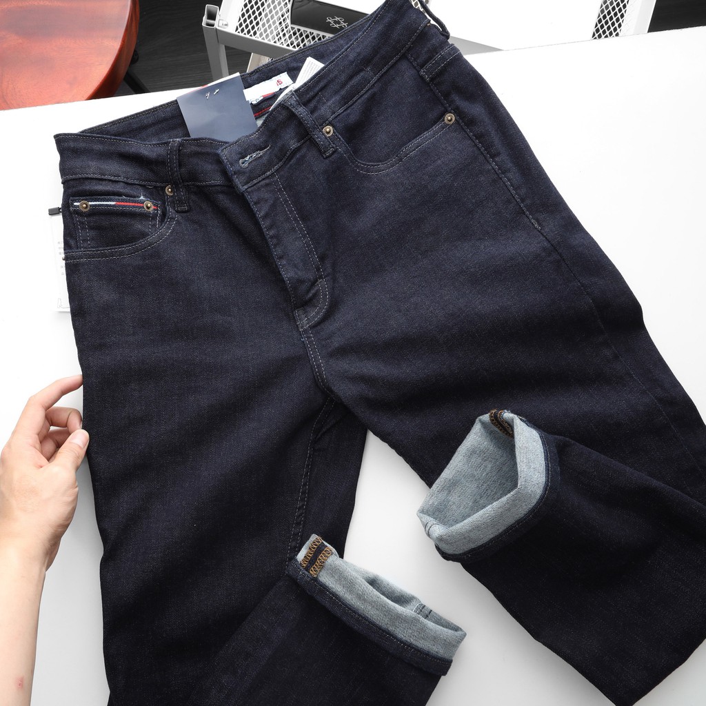 Quần Jeans Nam Màu Indigo Xuất Khẩu, Form Quần Slim Fit Chất Co Giãn - 3bros.khoxuatkhau - quan jeans