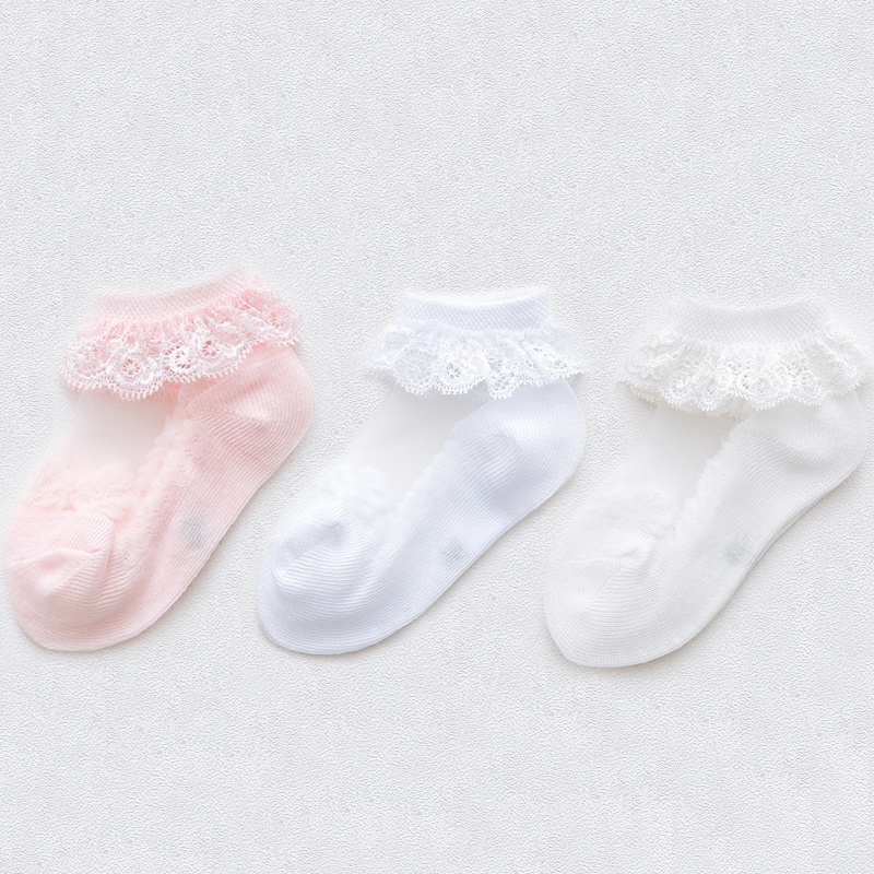 Vớ Công Chúa Phối Ren Bèo Nhún Cho Bé Gái Sơ Sinh