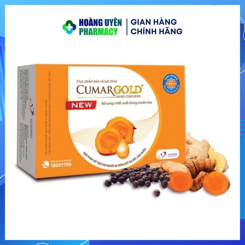 [Mẫu mới] Viên nghệ nano Cumargold CVI - Hộp 30 viên