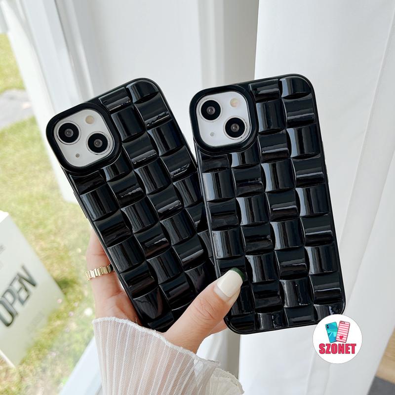 Ốp Điện Thoại Chống Sốc Họa Tiết Dệt 3D Thân Thiện Với Da Cho iPhone 14 13 12 11 Pro Max XS XR X 8 7 Plus Chống Rơi