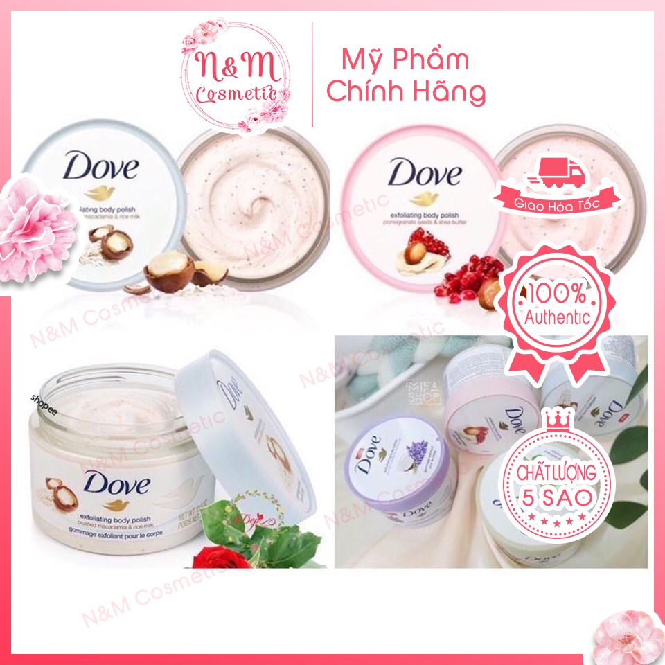 Tẩy Da Chết Toàn Thân DOVE Exfoliating Body Polish Mỹ, Đức