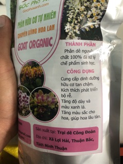 Phân Dê hữu cơ chuyên dùng cho hoa lan