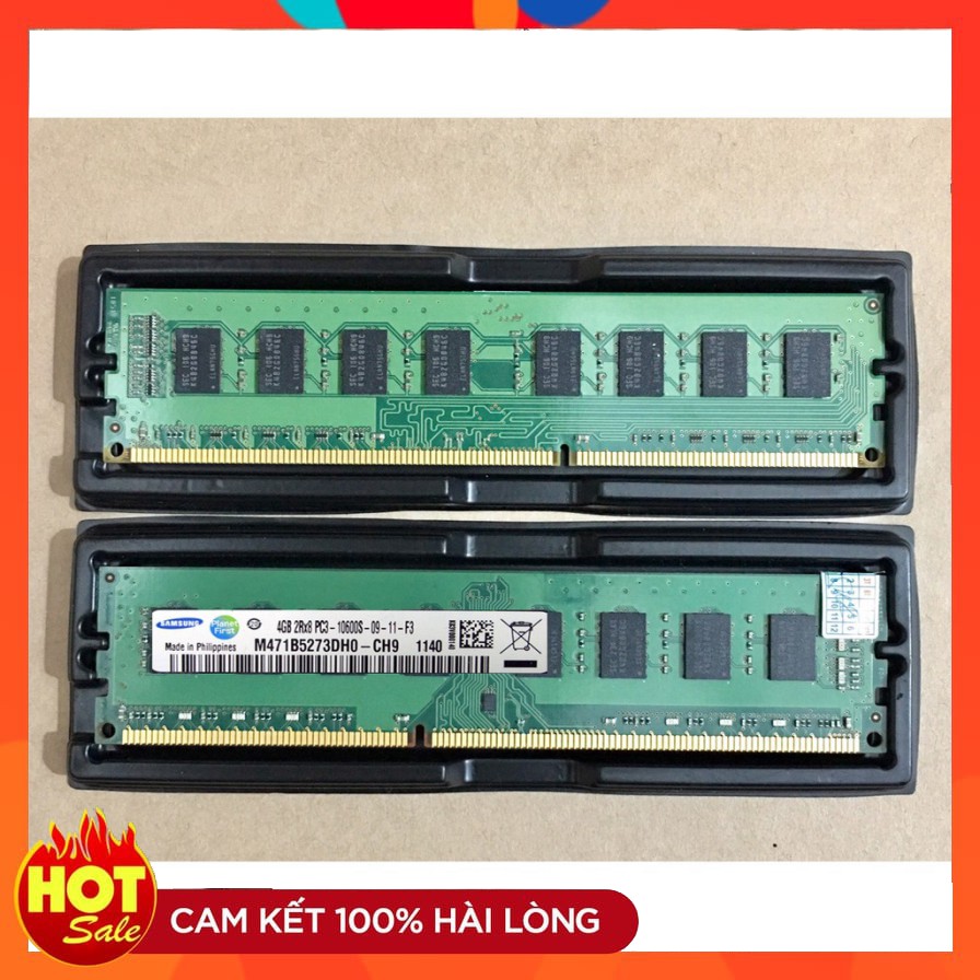 Ram máy tính 4GB DDR3 bus 1333 PC3 10600 samsung/Hynix(Nhiều hãng)