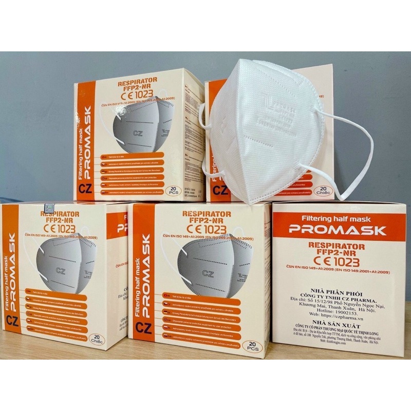 [MẪU MỚI 2021] KHẨU TRANG 5 LỚP HÀNG XUẤT CHÂU ÂU Promask Respirator FFP2-NR