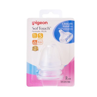 [CHÍNH HÃNG] Vỉ 2 chiếc núm ty Pigeon SoftTouch siêu mềm cổ rộng