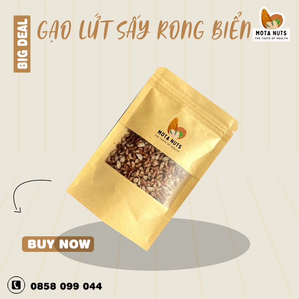 Gạo lứt sấy rong biển - thơm ngon - giòn rụm - 20gram