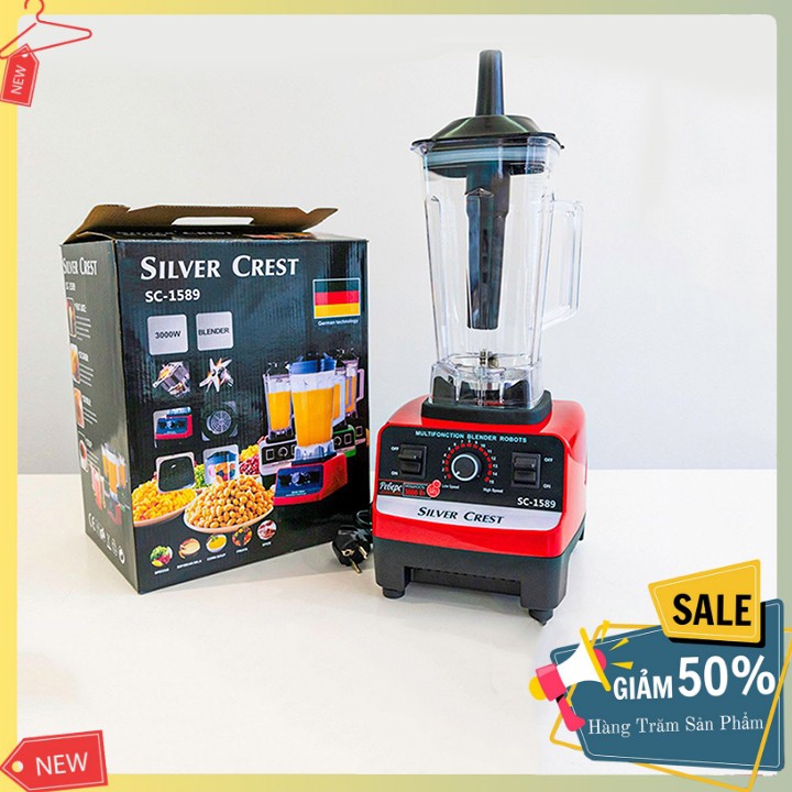 Máy Xay Công Nghiệp SILVER [ 3000W ], Xay Sinh Tố, Xay đá, Xay thịt, xay hạt, xay hoa quả
