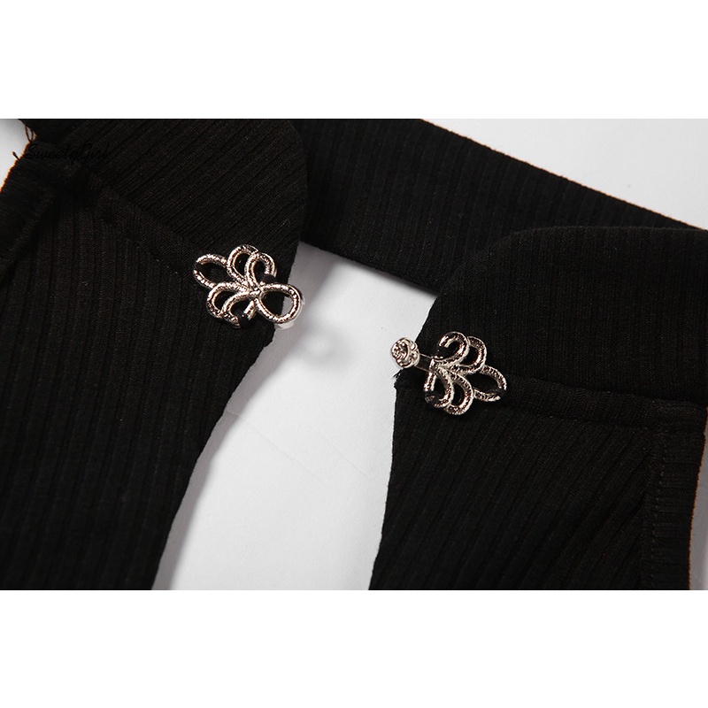 Áo Thun Dài Tay Ôm Dáng Màu Đen Trơn Thời Trang 2022 Gợi Cảm Dễ Phối Đồ Cho Nữ