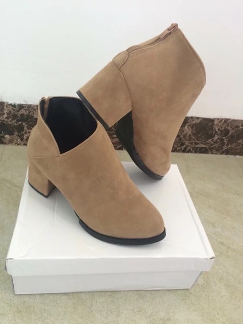 GIÀY BOOT DA LỘN NỮ CÁCH ĐIỆU CAO 5 PHÂN | BigBuy360 - bigbuy360.vn